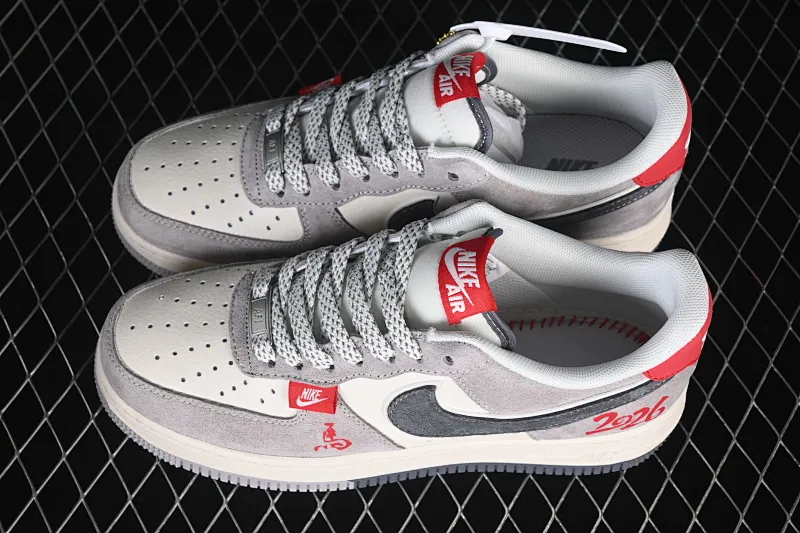 All categories Nk Air Force 1 Air Force series Nk Air Force 1 Low Air Force low-top Nike Air Force 1'07 Low Year of the Horse limited edition Gray-red texture Air Force 1 low-top casual sneakers HT5088-628